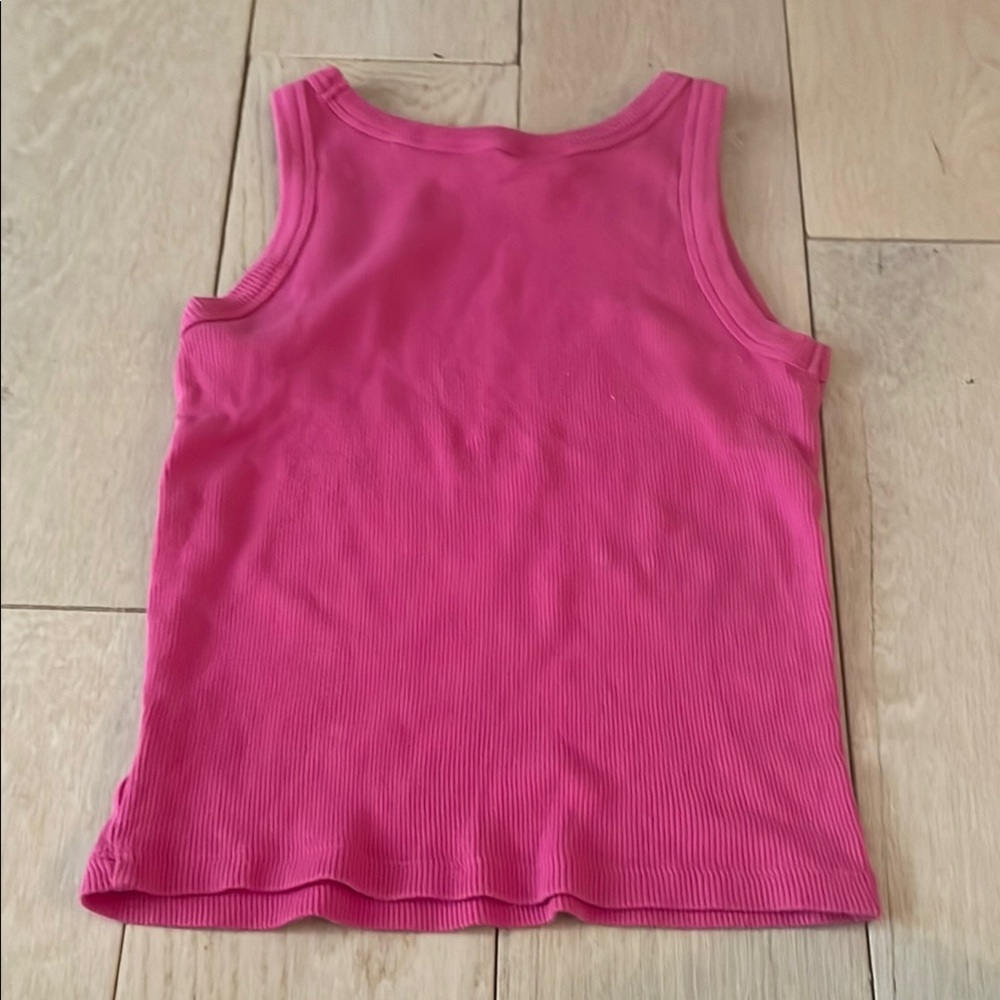 Pink Ribbed Tank Top - Picture 2 of 3